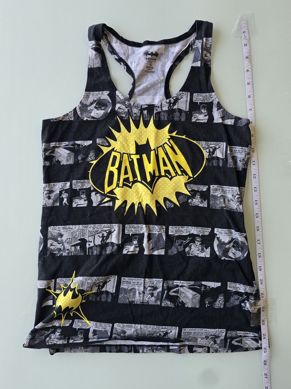 BATMAN Graphic Racerback Tank - Black & Yellow